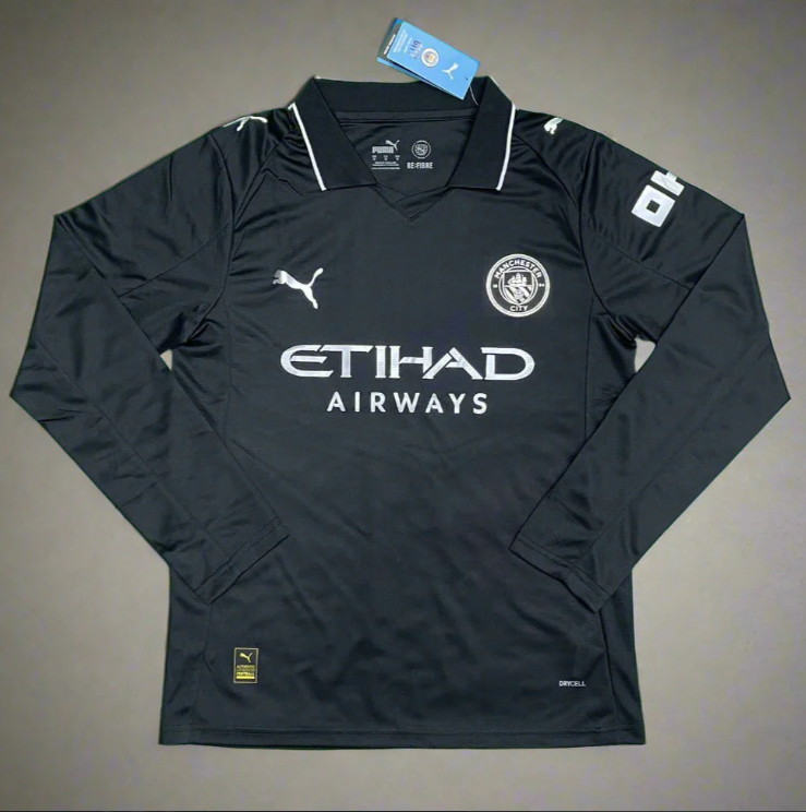 Manchester City Away Black Jersey 25 26 Season FULL SLEEVE