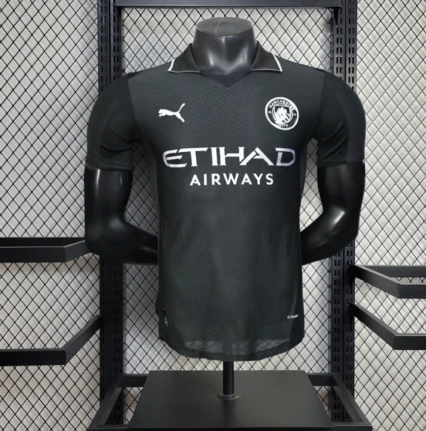 Manchester City Away Black Jersey 25 26 Season PLAYER VERSION