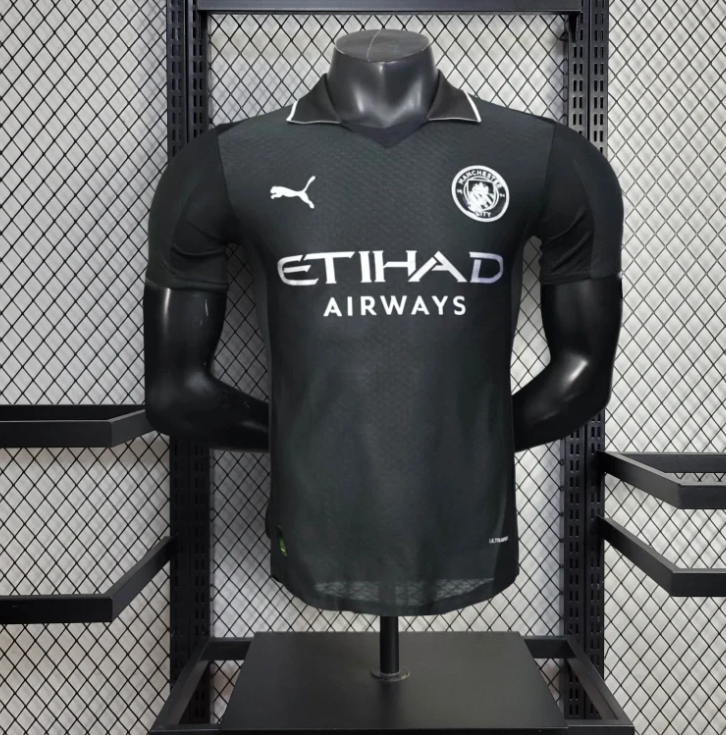Manchester City Away Black Jersey 25 26 Season PLAYER VERSION