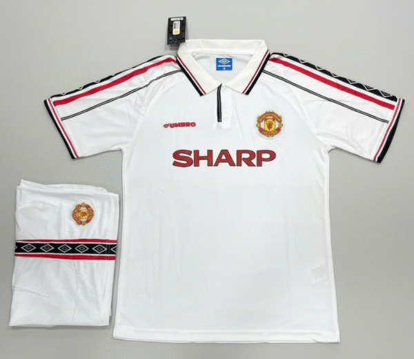 Manchester United 1998 White Retro Jersey [SET]