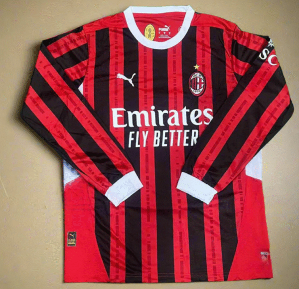 AC Milan Football Jersey Home 24 25 Season FULL SLEEVE