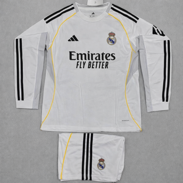 REAL MADRID HOME FULL SLEEVE 25/26 WITH SHORTS