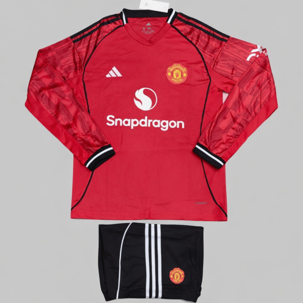MANCHESTER UNITED HOME FULL SLEEVE 25/26 WITH SHORTS