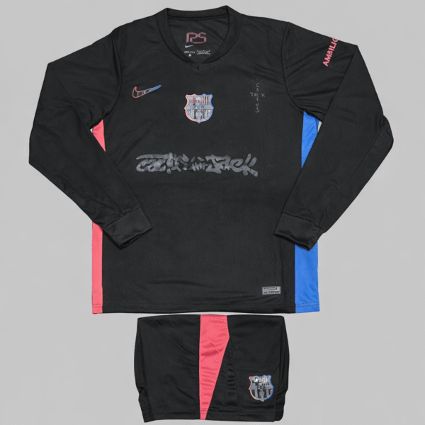 BARCELONA CACTUS JACK FULL SLEEVES JERSEY SHORTS BLACK